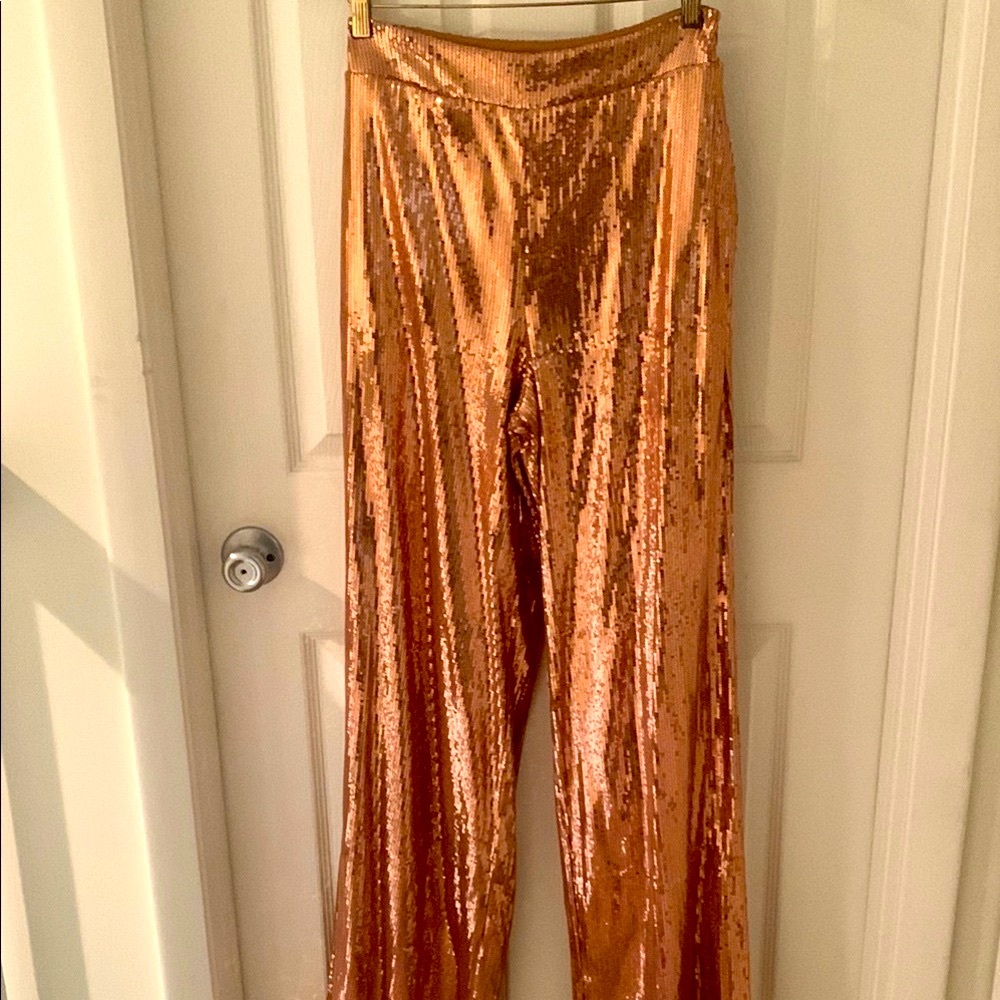 INC Rose Gold Shimmering Sequin Pants 🩷🧡🩷🧡💕